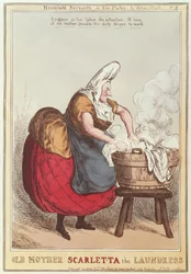 Old Mother Scarletta the Laundress, no.5 from the series Household Servants, published in 1829